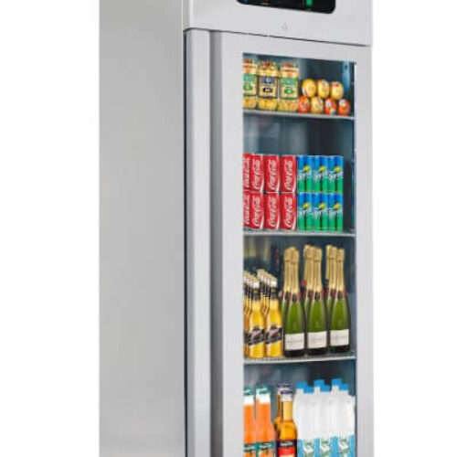 Frenox VL6-G- Fryser skab 700 liter i Rustfrit Stål med Glaslåge,  -10°/-22°C,     –