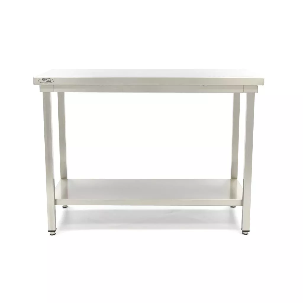 Rustfri stålbord - med underhylde Maxima Demonte - B2000 x D600 x H850 mm - Image 2