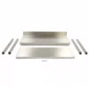 Rustfri stålbord med underhylde og bagkant (Model Maxima Demonte)  - B2000 x D700 x H850 mm - Image 4