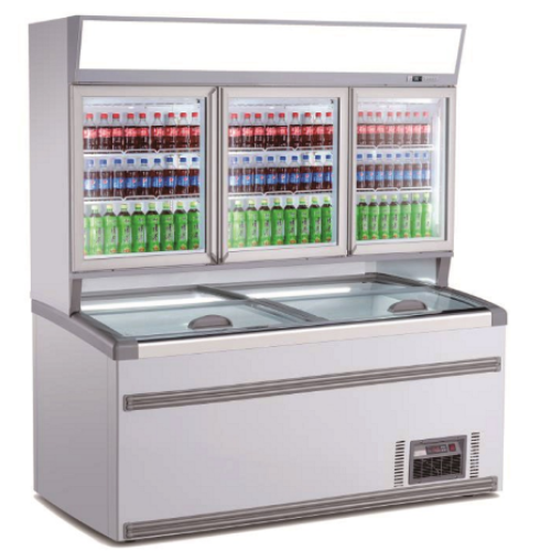 Kummefryser + kølereol top – hvid – B2104 x D890 x H2110 mm