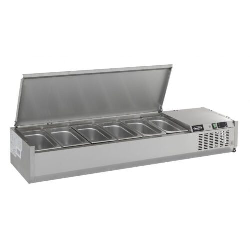 Kantinekøler – med rustfri låg – 5x 1/4 GN – B1200 x D335 x H225 mm