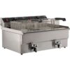 Friture - 2x 10 liter - 2x 5kW - 2x 400V - B690 x D560 x H380 mm