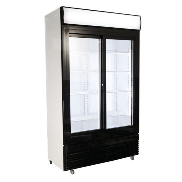 Displaykøleskab - med skydedøre - B1120 x D595 x H2100 mm