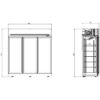 Displaykøleskab - med glas døre - B1880 x D710 x H2092 mm - Image 2