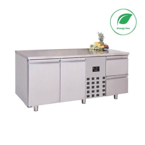 KØLEBORD 2 DØRE OG 2 SKUFFER MONOBLOCK ENERGY LINE L: 178,5 cm