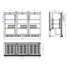 Backbar barkøleskab - med døre - B1350 x D520 x H900 mm - Image 2