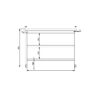 Rustfri stålbord m. 2 underhylder - 2200x600x850 mm - Image 2