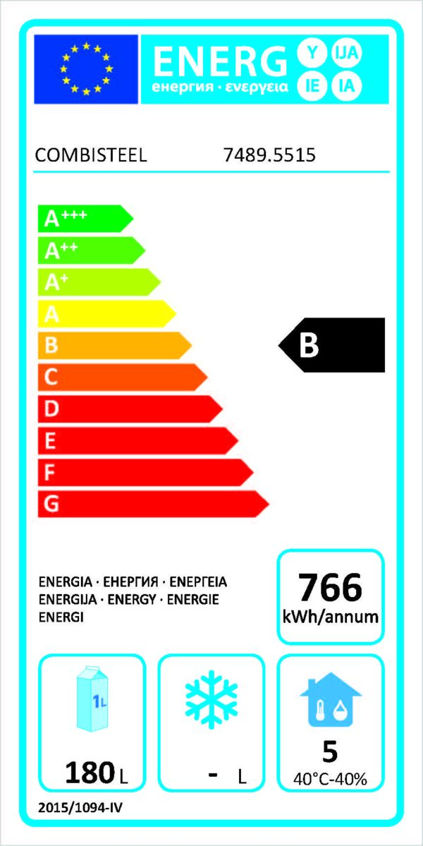 Kølebord - Energy line - med 1 låge og 2 skuffer - B1400 x D700 x H850 mm - Image 3