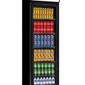 Displaykøleskab - sort - B595 x D650 x H2000 mm