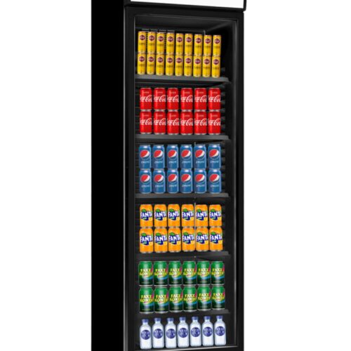 Displaykøleskab – sort – B595 x D650 x H2000 mm