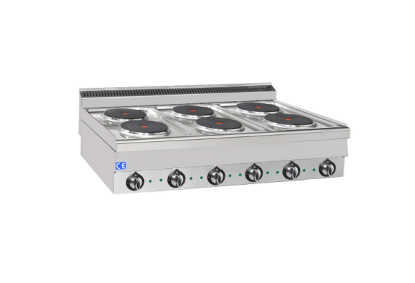 Komfur til El - 6 blus - 6x 2,6kW - 400V - 1200x700x270 mm