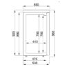 Barkølebord sort - med 2 låger - B1380 x D550 x H950 mm - Image 2
