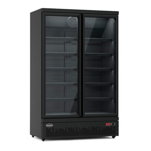 Displaykøleskab – med glasdøre – Sort – JDE-1000R BL      L : 125