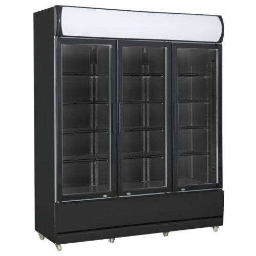 Displaykøleskab – med glasdøre – B1510 x D480 x H1497 mm