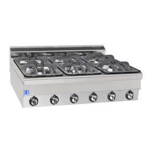 Komfur til Gas - 6 blus - 1200x700x270 mm