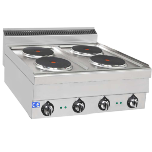 Komfur til El - 4 blus - 4x 2,6kW - 400V - 800x700x270 mm