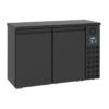 Barkølebord sort - med 2 låger - B1380 x D550 x H950 mm