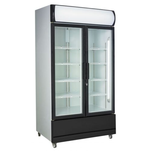 Displaykøleskab – med glas døre – B1120 x D610 x H1973 mm