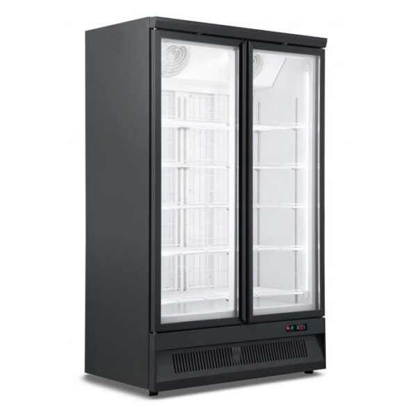 Displaykøleskab - med glas døre - B1253 x D710 x H1997 mm