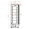 Displaykøleskab - med glas døre - B1253 x D710 x H1997 mm - Image 2