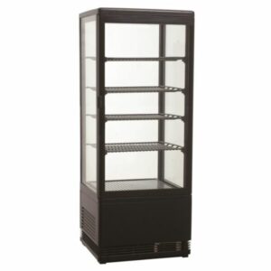 Kølemontre - med 4 hylder - sort - B428 x D386 x H1110 mm