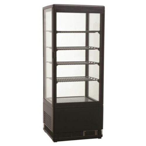 Kølemontre – med 4 hylder – sort – B428 x D386 x H1110 mm