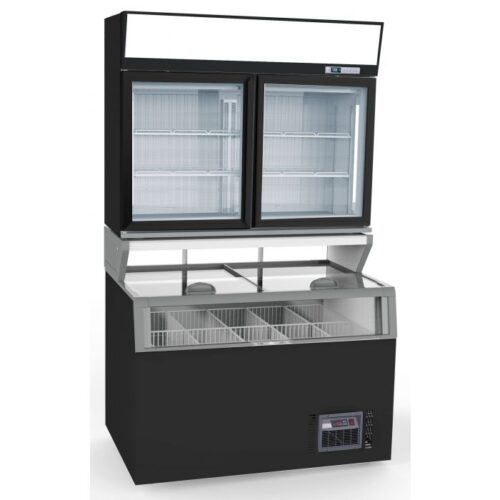 Kummefryser + frysereol sort – B1454 x D890 x H2000 mm