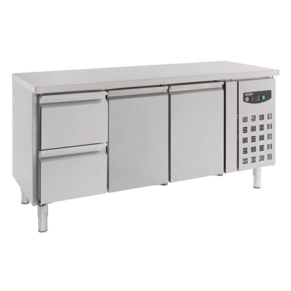 Kølebord - med 2 låger og 2 skuffer - B1795 x D700 x H850 mm