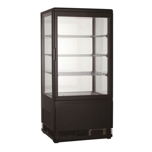 Kølemontre - med 3 hylder - sort - B428 x D386 x H885 mm