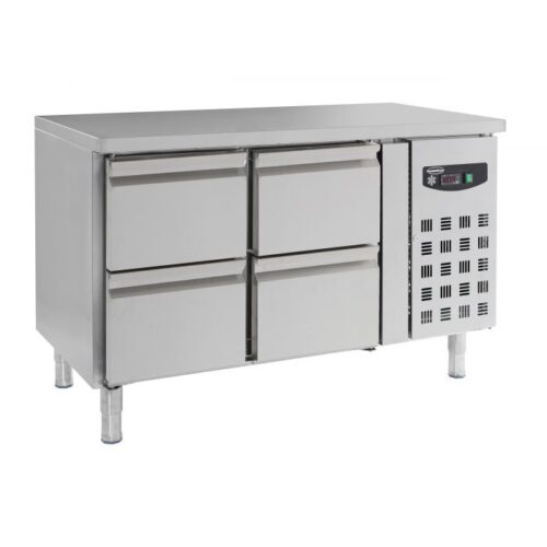 Kølebord – med 4 skuffer – B1360 x D700 x H850 mm