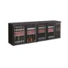Bar kølebord - med 4 glas låger - B2542 x D535 x H860 mm