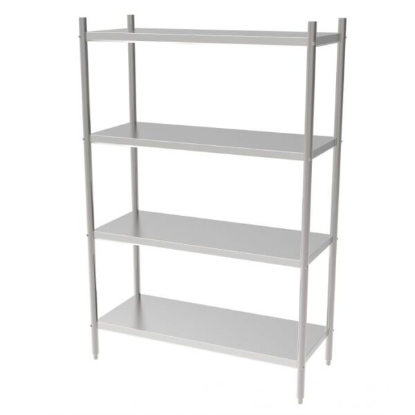 Stål reol - med 4 hylder - B1000 x D500 x H1800 mm