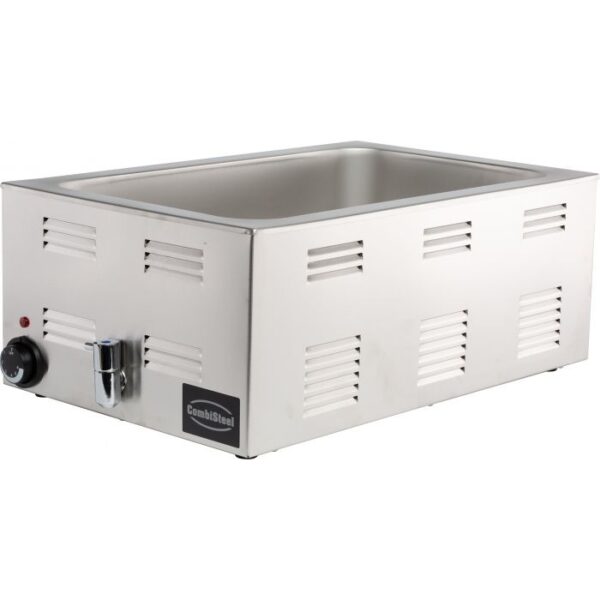 Bain marie- vandbad - 1/1 GN - PRO - med aftap - maks dybde 150 mm