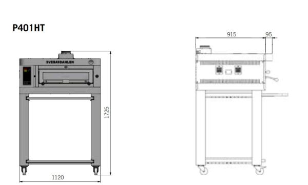 SVEBA DAHLEN – P401HT / Højtemperatur pizzaovn – 500°C / 932°F - Image 2