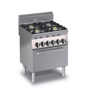 SILKO - Gaskomfur med 4 brændere på elektrisk varmluftsovn