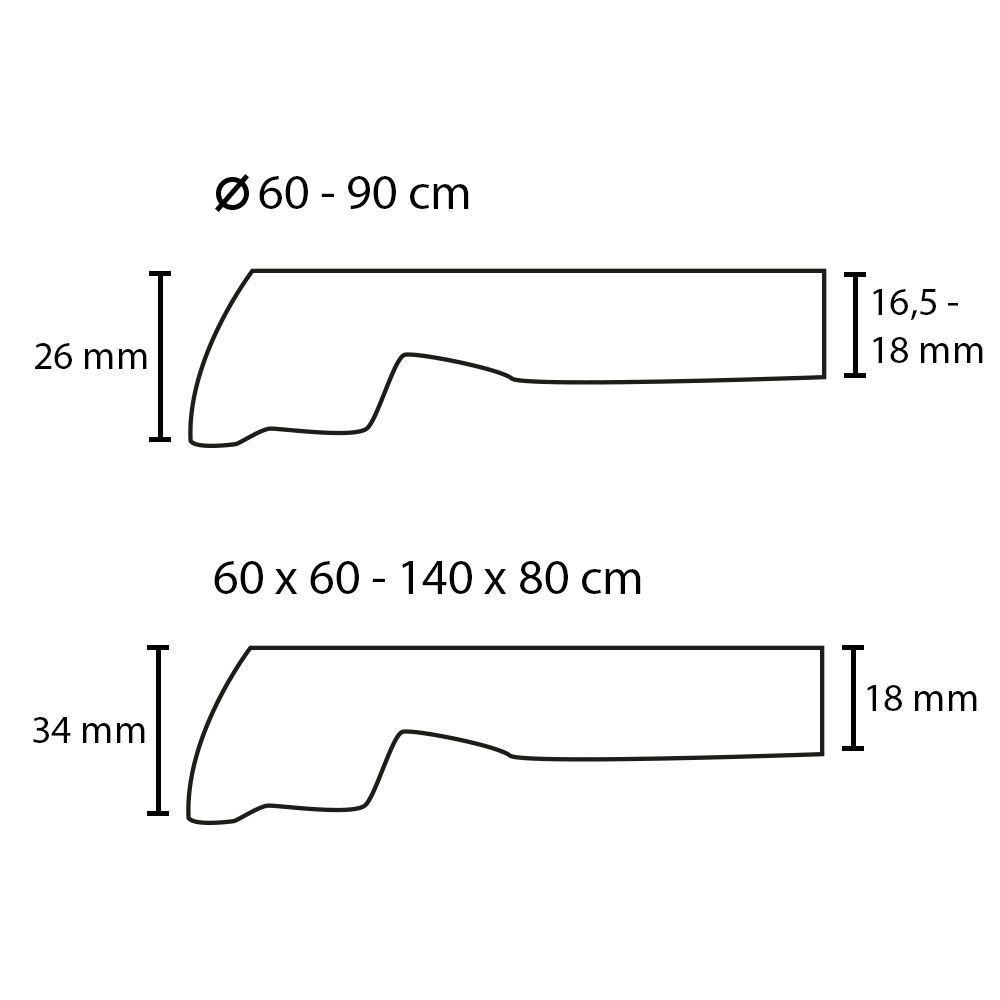 Bordplade - Topalit 60 x 60 cm - Billede 3