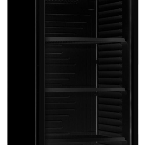 Drikkevarekøleskab med glaslåge, 382L, helt sort