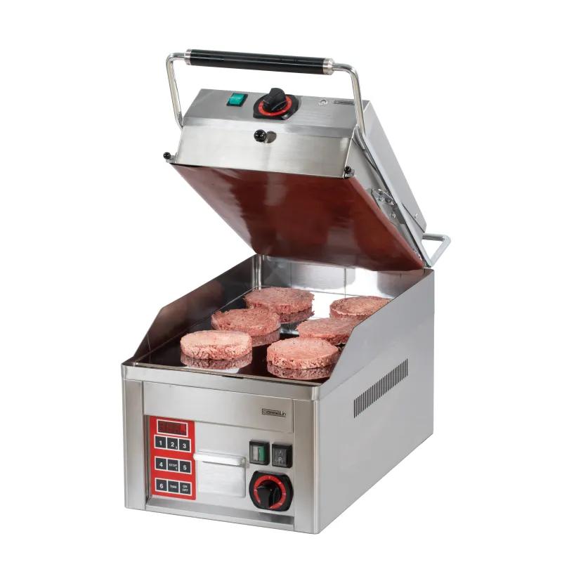 Elektrisk grill med låg – Bøfgrill Elektrisk muslinge kontaktgrill – Bøfgrill