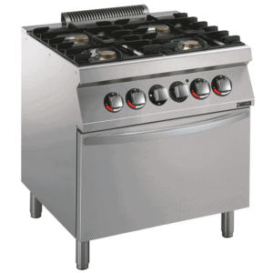 Komfur 4 blus – 4×5,5kW Ø 6 cm med elovn 6 kw – 800mm- Zanussi