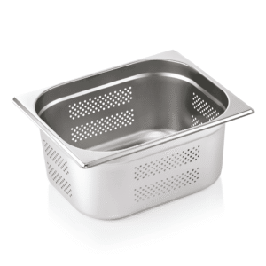 Gastrobakke perforeret – 1/2 GN – 325 x 265 mm højde 150 mm – 8,7 liter – rustfrit stål