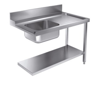 Indgangsbord med vask på venstre – B1200 x D800 x H900 mm