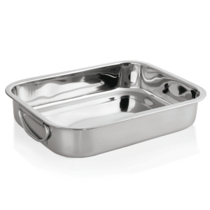 Stegegryde/stegeplade med 2 dråbehåndtag – 43 x 31 x 7 cm – stål