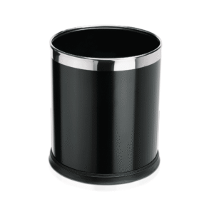 Affaldsspand – Ø22 cm – højde 25 cm – sort – pulverlakeret – stål