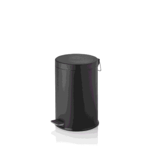Pedalspand med plastindsats – Ø25 cm – højde 39 cm – 12 liter – pulverlakeret – metal – polyesterfiber