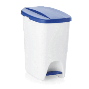 Pedalspand – med blåt låg – 25 liter – 25 x 40 x 41,5 cm – polypropylen