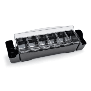 Ingrediensbeholder med 6 indsats på 0,7 liter – 54 x 15 x 18 cm – ABS plast – polycarbonat