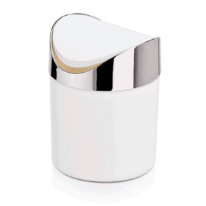 Bordskraldespand – 1,2 liter – Ø12 cm – forkromet – plast