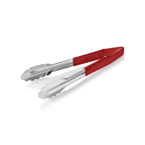 HACCP universaltang – 23 cm – rød – kromstål 18/0
