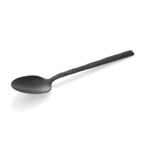 Menuske – SLATE – 20 cm – sort PVD-belægning – skiferlook overflade – sæt med 12 stk – kromnikkelstål 18/10