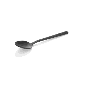 Kaffeske – SLATE – 14 cm – sort PVD-belægning – skiferlook overflade – sæt med 12 stk – kromnikkelstål 18/10